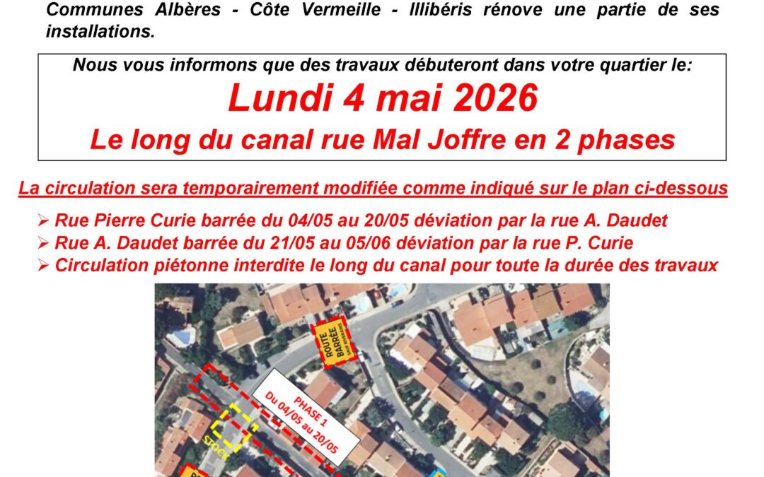 Travaux – renouvellement du réseau d&rsquo;eaux usées