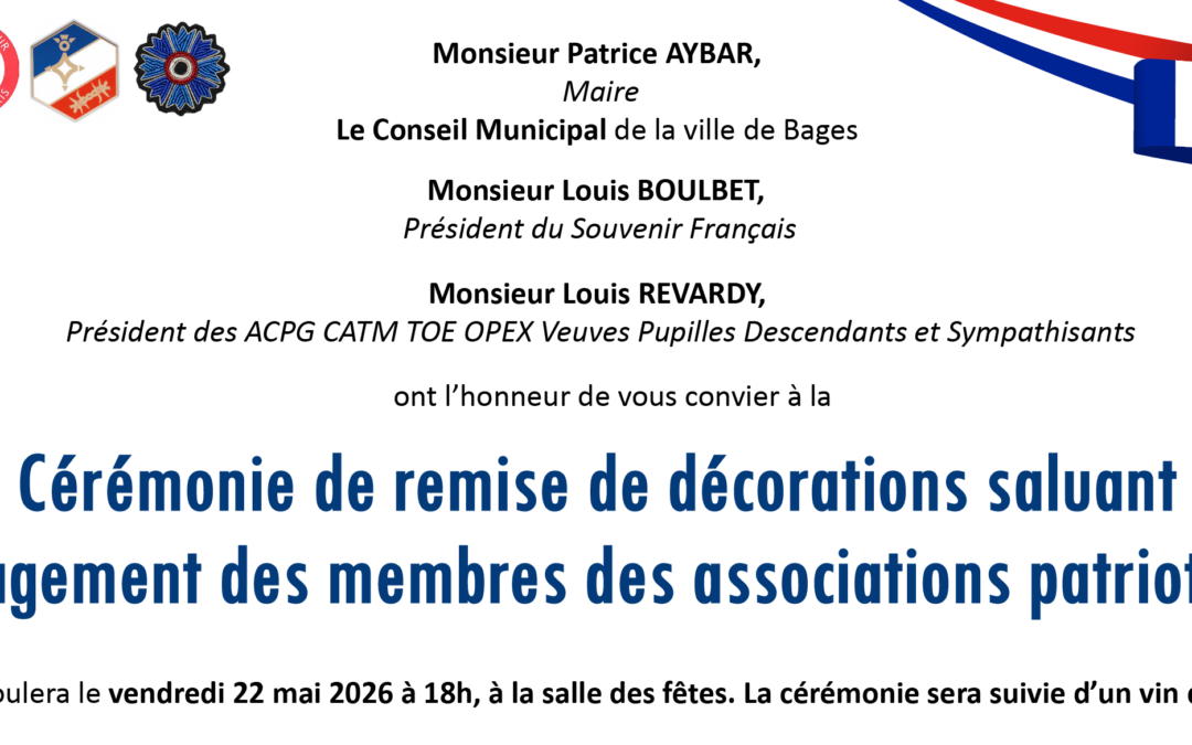 Cérémonie de décorations