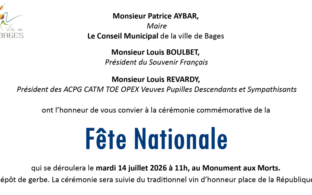 Commémoration fête nationale